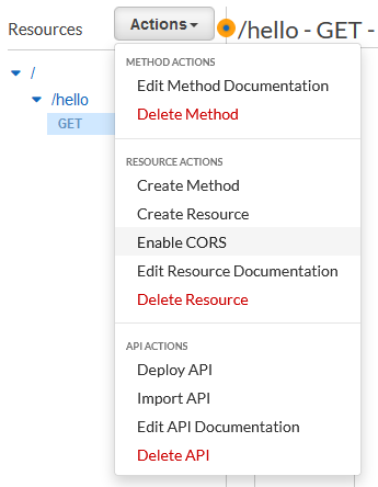 AWS API Gateway - włączenie cors