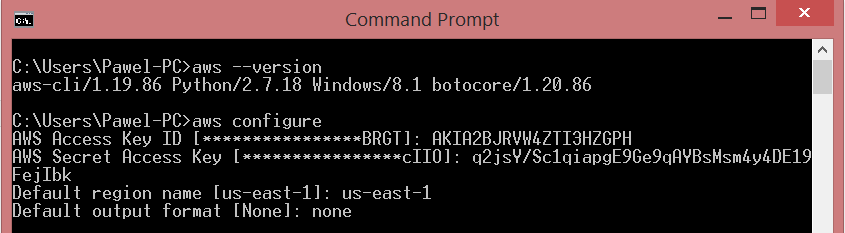 AWS CLI: konfiguracja