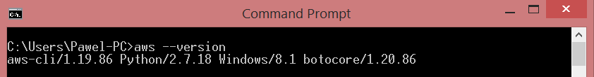 AWS CLI: sprawdzenie wersji
