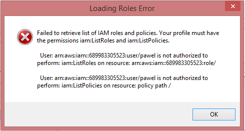 AWS Lambda: brak odpowiedniej roli