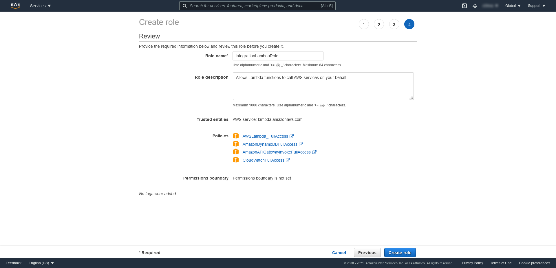 AWS - integracja usług: tworzenie roli dla funkcji Lambda