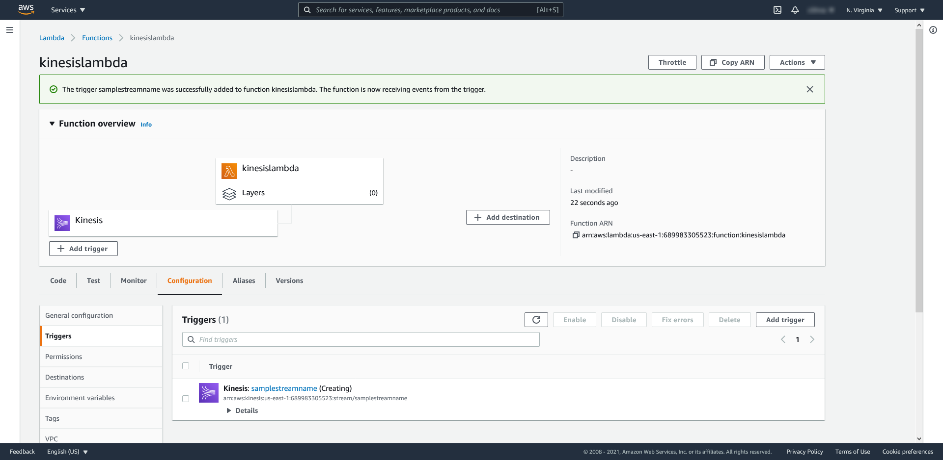 AWS Kinesis: konfiguracja Lambdy