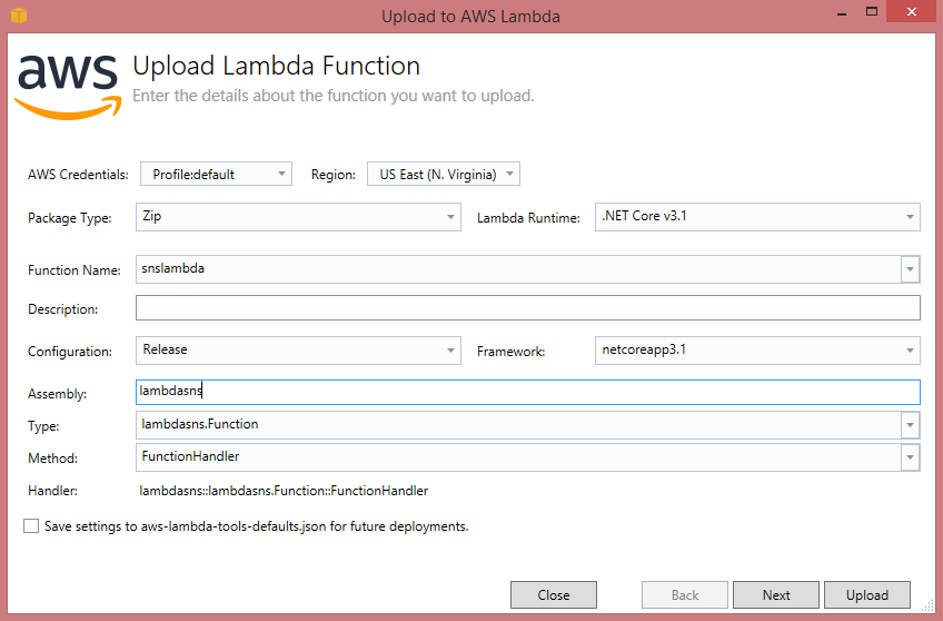 AWS SNS: publikowanie funkcji Lambda