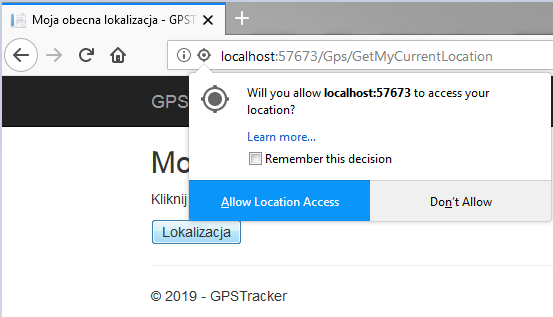 HTML5: prośba o dostęp do GPS