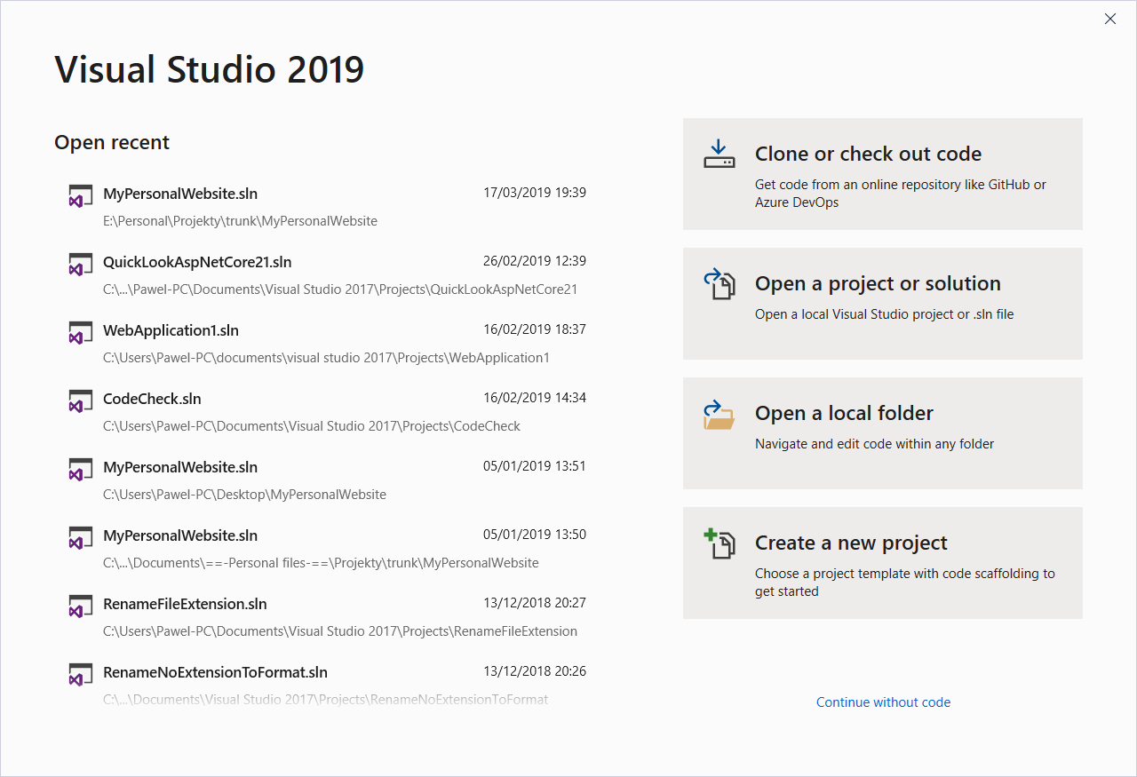 VS 2019 Preview