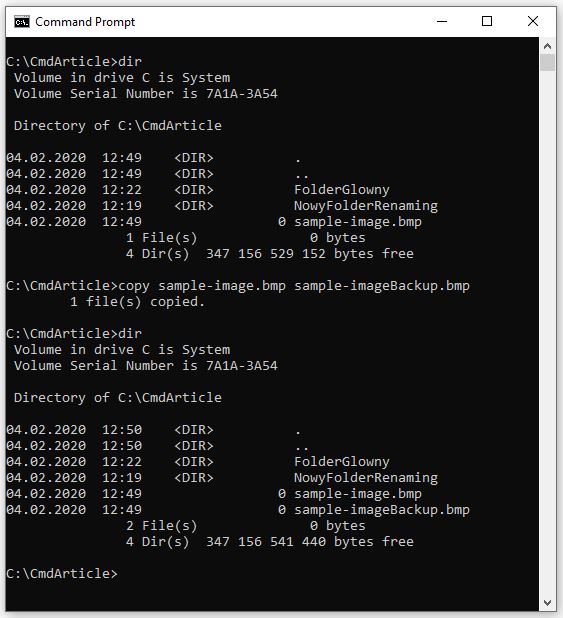 CMD: polecenie copy