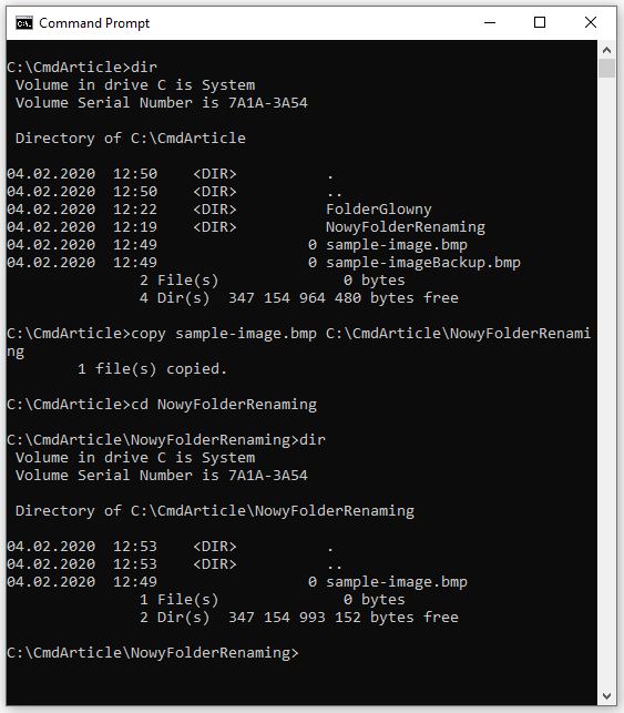 CMD: polecenie copy