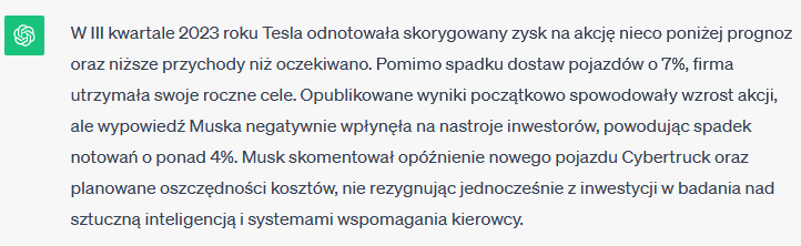 ChatGPT: podsumowanie treści artykułu