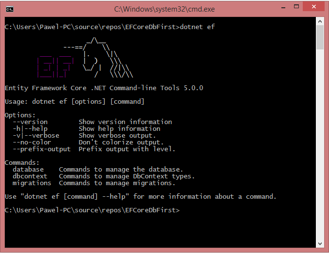 dotnet ef